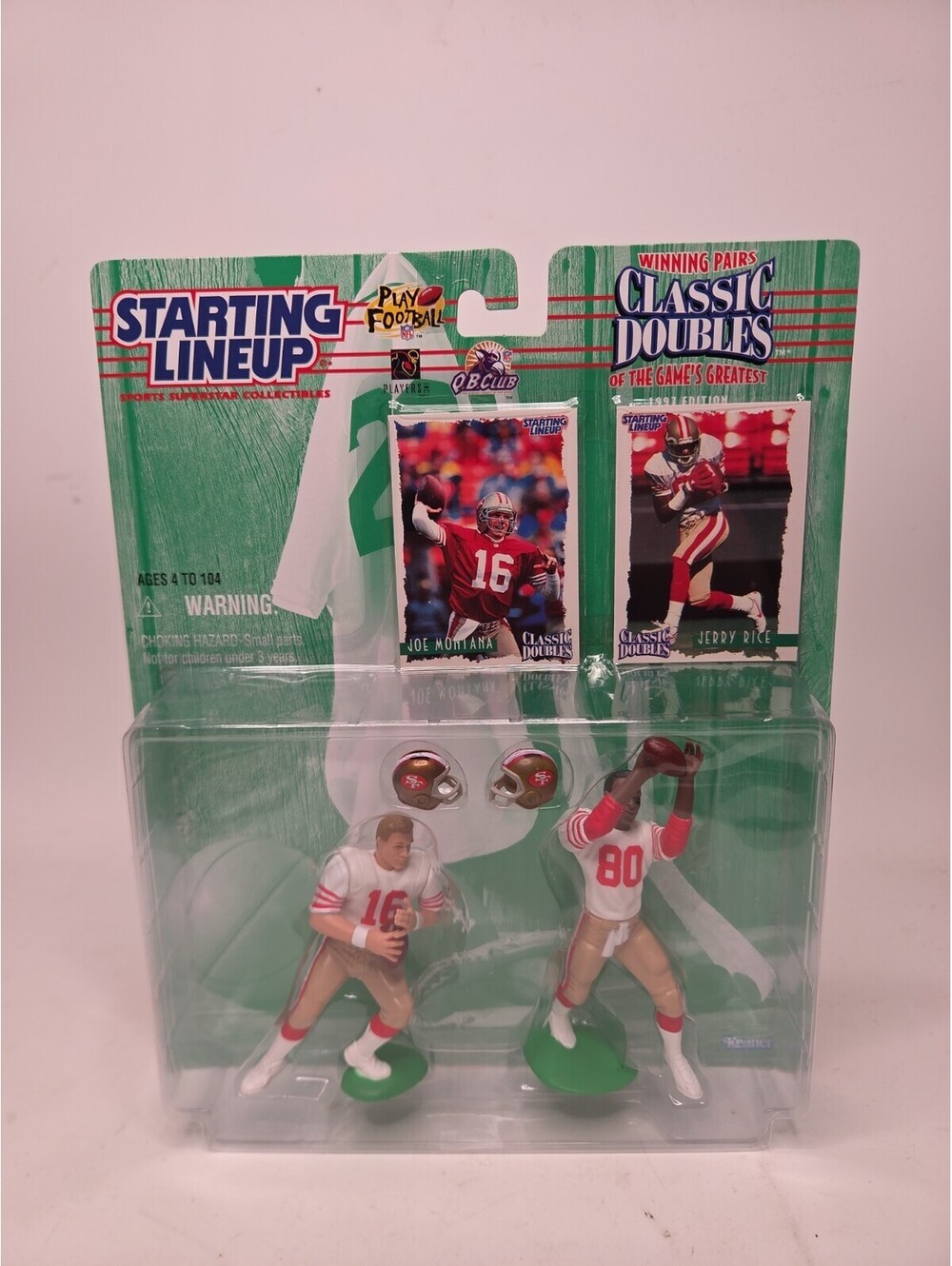 NIB Sealed 1997 Starting Lineup Classic Doubles Joe Montana & Jerry Rice Mint